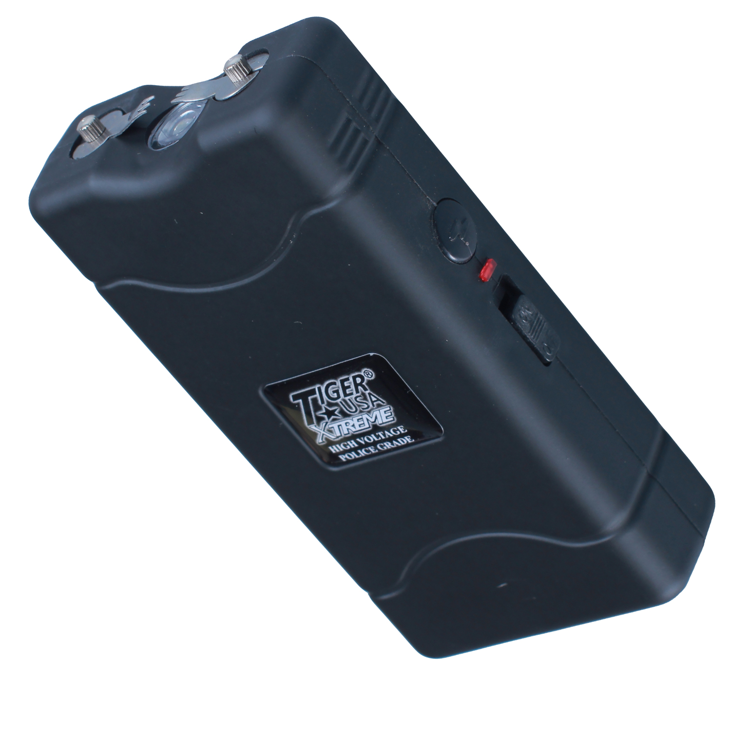 96 Mill Black Rechargeable Stun Gun and Flash Light