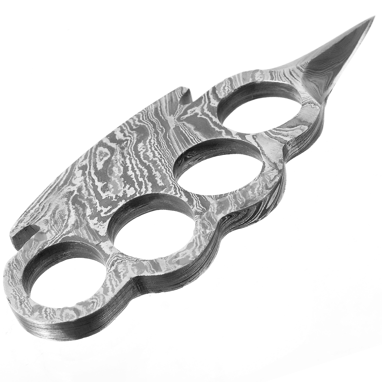 Damascus Steel Brass Knuckle Knife Dagger