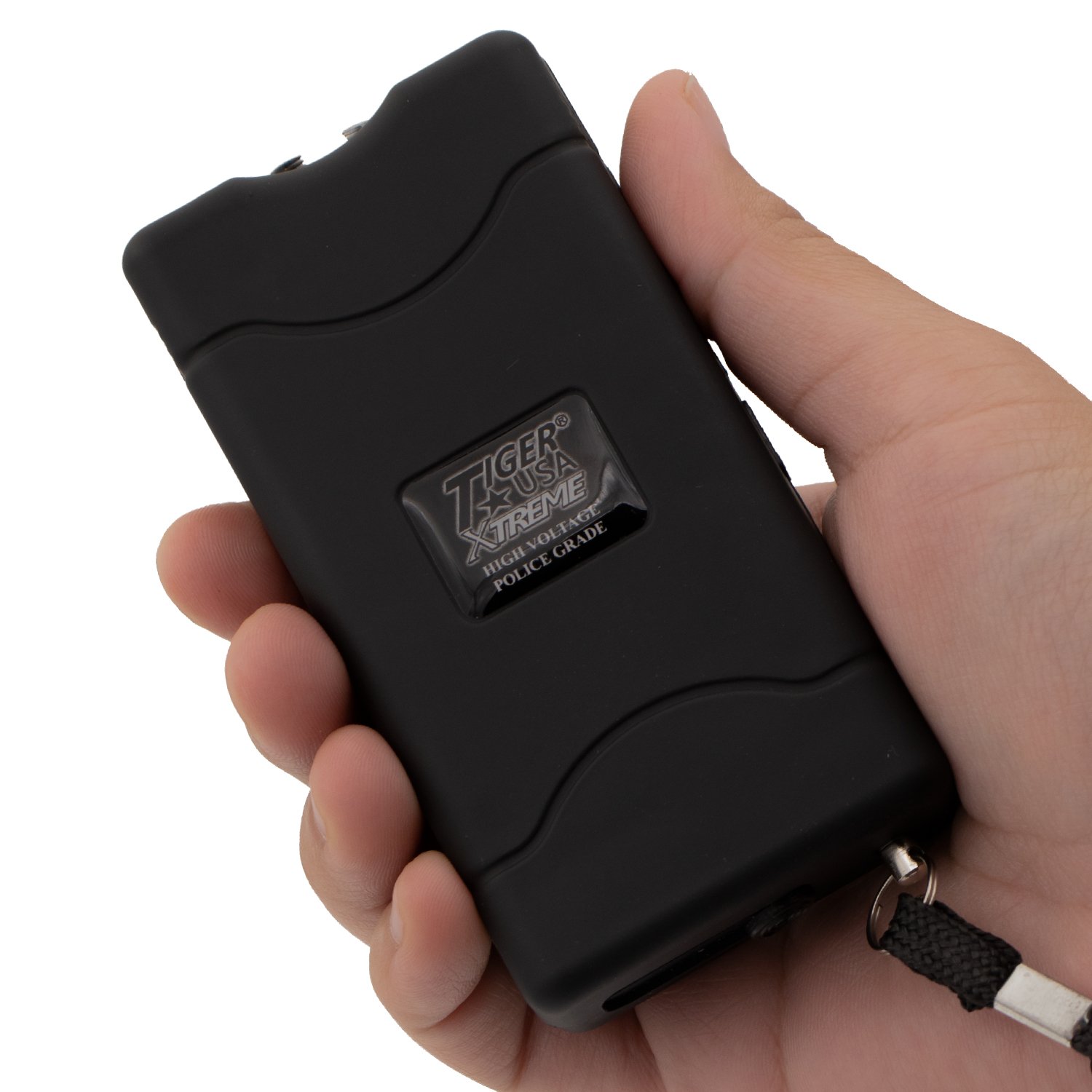 96 Mill Black Rechargeable Stun Gun and Flash Light