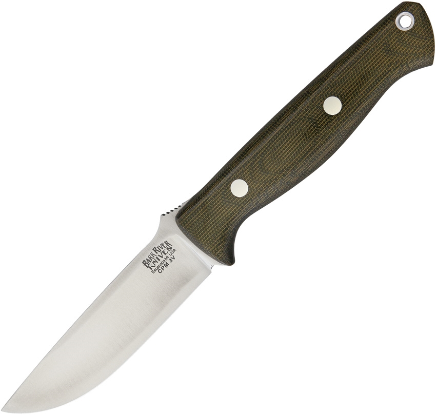 Bark River BA07021MGC Gunny Green Canvas Hunting Knife