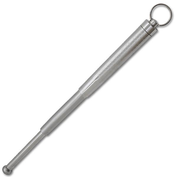 Baton Keychain, Textured Chrome, 12 inches