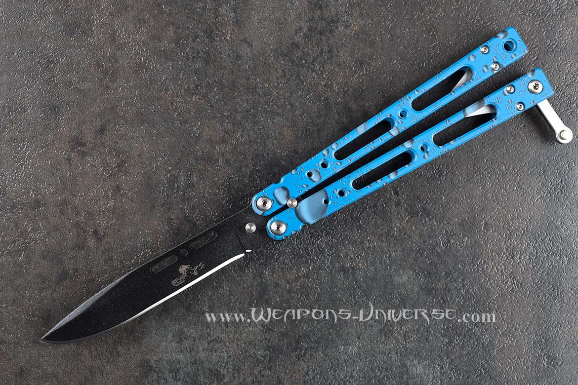 Bear Ops 35018 Bear Song IV Butterfly Knife, Blue