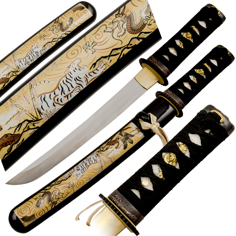 Black tant Samurai Blade Beautiful Scene Scabbard