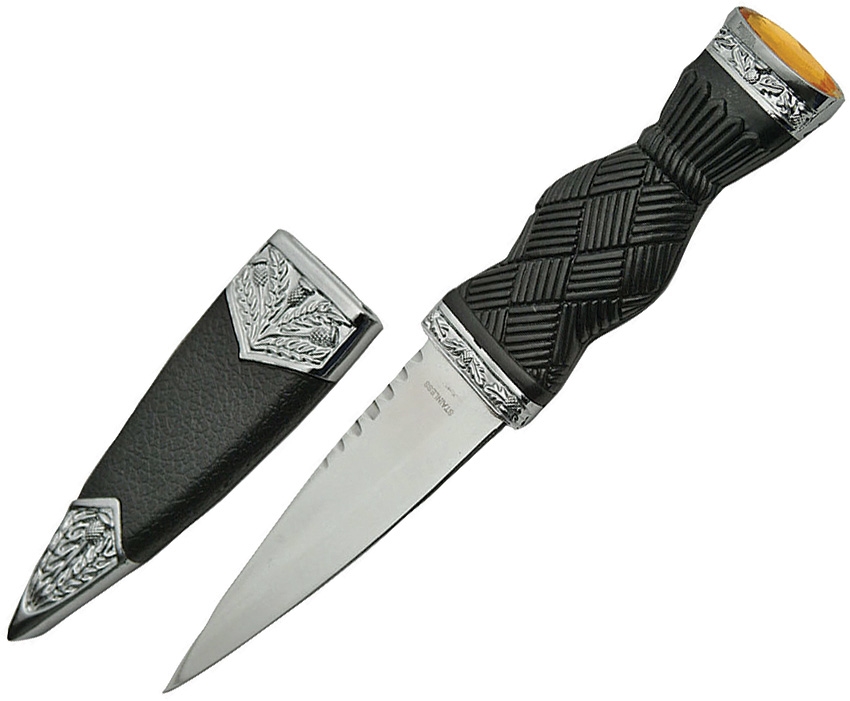 China Made CN210743 Scottish Dirk Sheath Dagger, Black