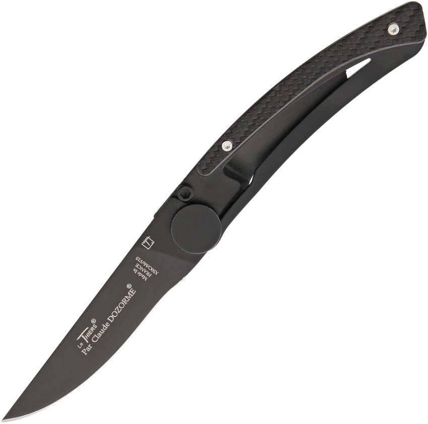 Claude Dozorme CLD19014203N Thiers Linerlock Black CF Knife