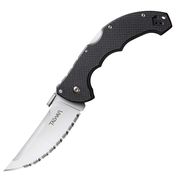 Cold Steel 21TCTLS Talwar, Black G10 Handle, Satin Serrated