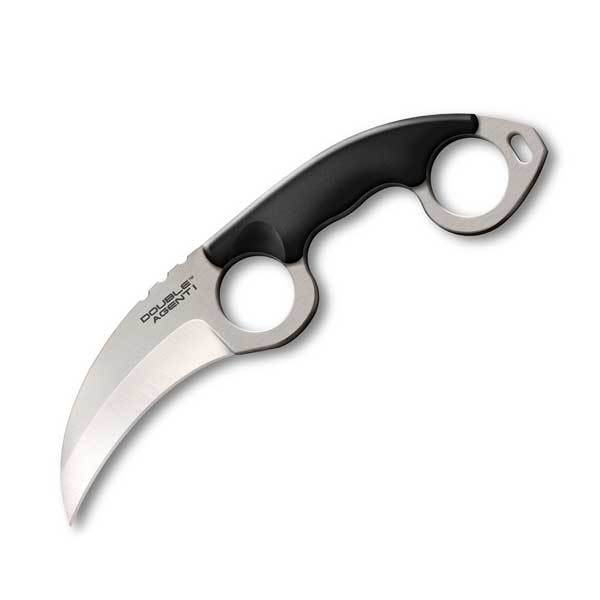 Cold Steel 39FK Double Agent I, Black Grivory Grip Handle, Plain