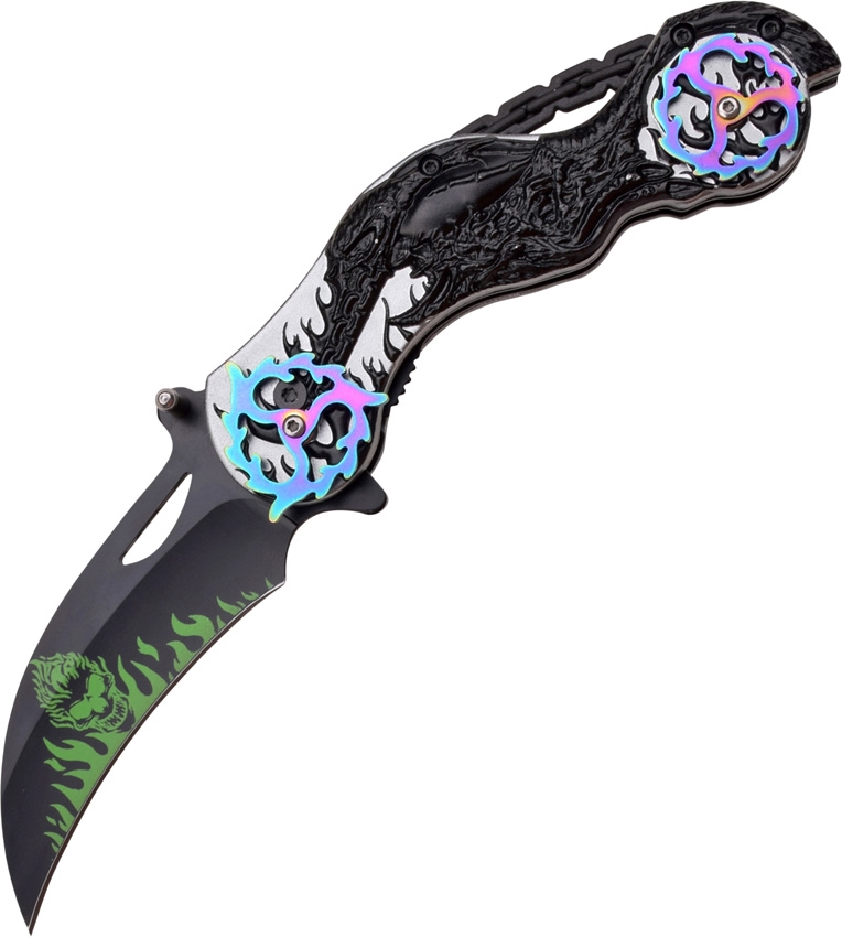 Dark Side DSA003BK Fantasy Ghost Motorcycle A/O Knife