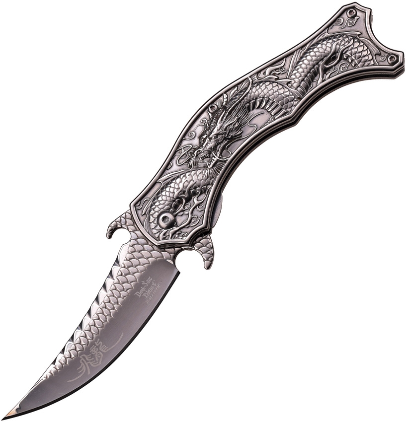 Dark Side DSA019CH Dragon Linerlock A/O Knife, Mirror