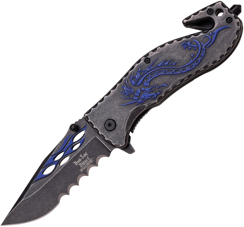 Dark Side DSA026BL Dragon Framelock A/O Knife, Silver