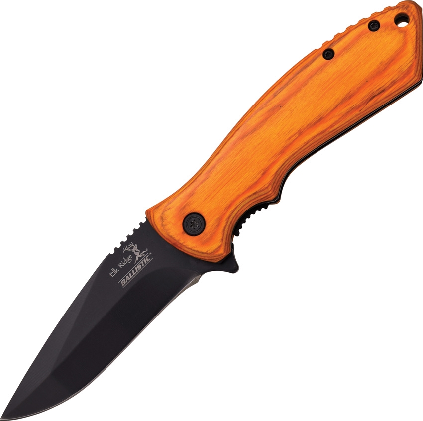 Elk Ridge ERA002LB Ballistic Linerlock A/O Knife, Buging