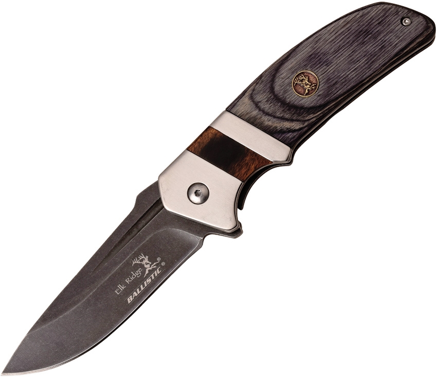 Elk Ridge ERA167GY Framelock Knife, Gray, Pakkawood