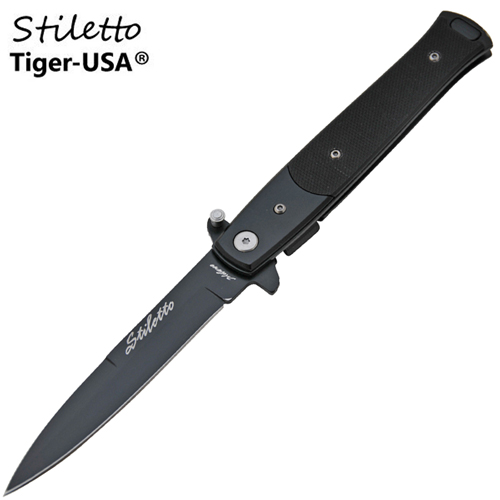 Godfather Stiletto Style Folding Knife w/ Clip