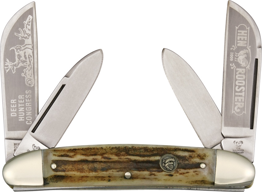 Hen and Rooster HR224DSDH Deer Hunter Congress Knife