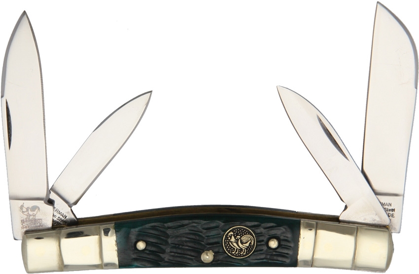 Hen and Rooster HR324CGPB Congress Green Pick Bone Knife