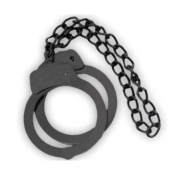 Law Enforcement Double Lock Black Leg Cuffs Police Grade