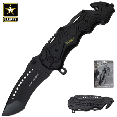 Official U.S. Navy Spring Assisted Action Knife, Black