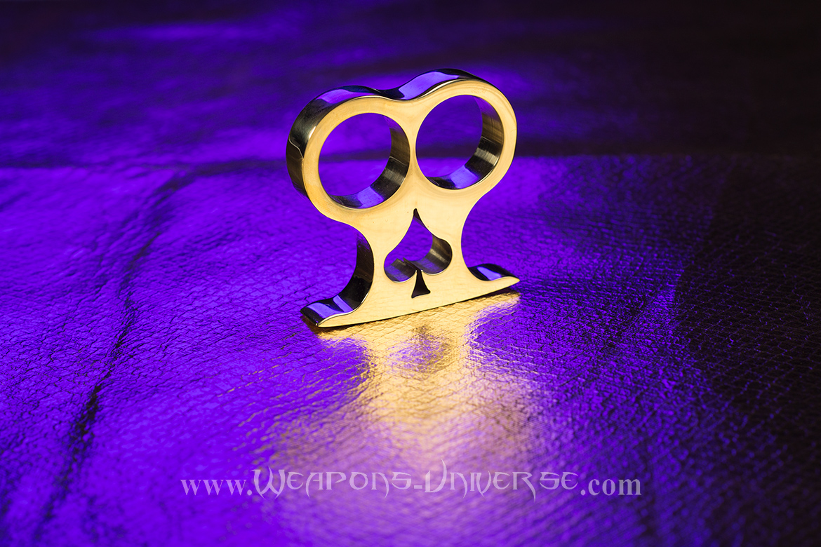 Spade Two Finger Brass Knuckles