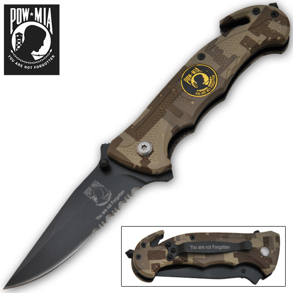 Tactical Rescue Folder Knife, Camo