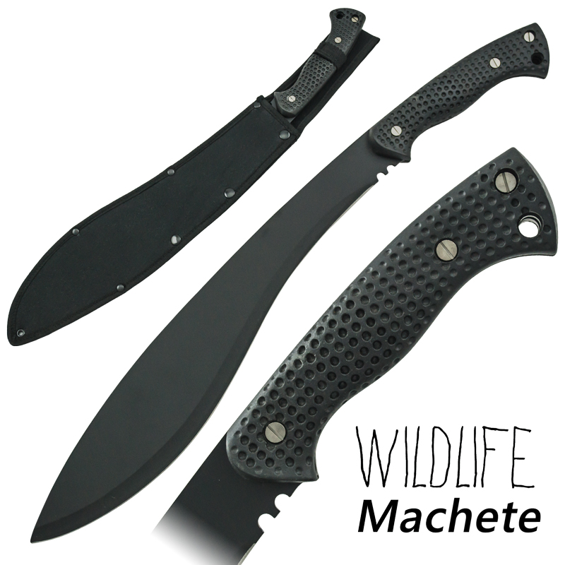 Wildlife Kukri Machete Full Tang Textured Grip Handle