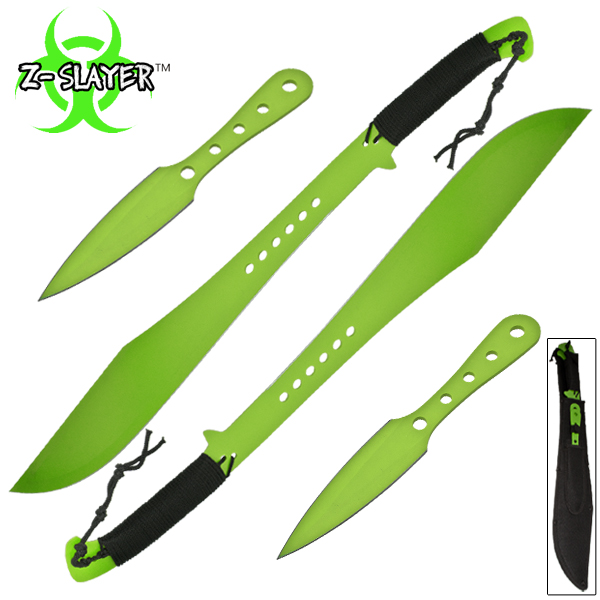 Z-Slayer Dual Sword Throwing Knife (4-PC Set)