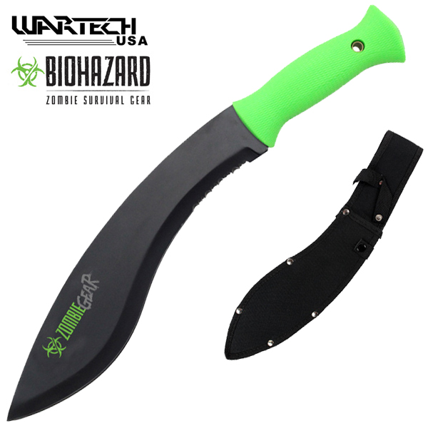 15.5 Inch Overall Kukri Undead Survival Gear Machete H-4858-GN